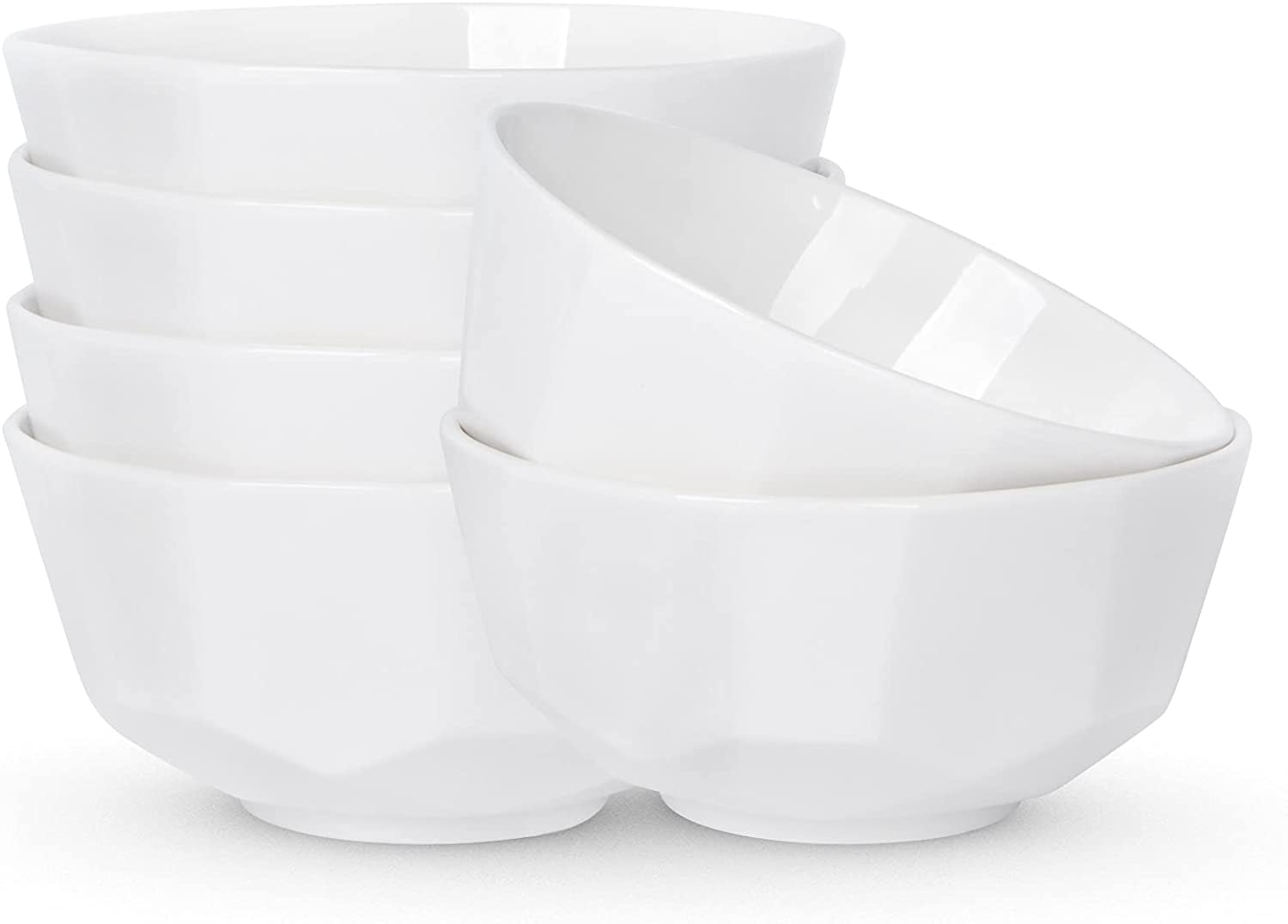 Multi-purpose Set of 6 Sturdy Ceramic Soup Bowls - Dishwasher